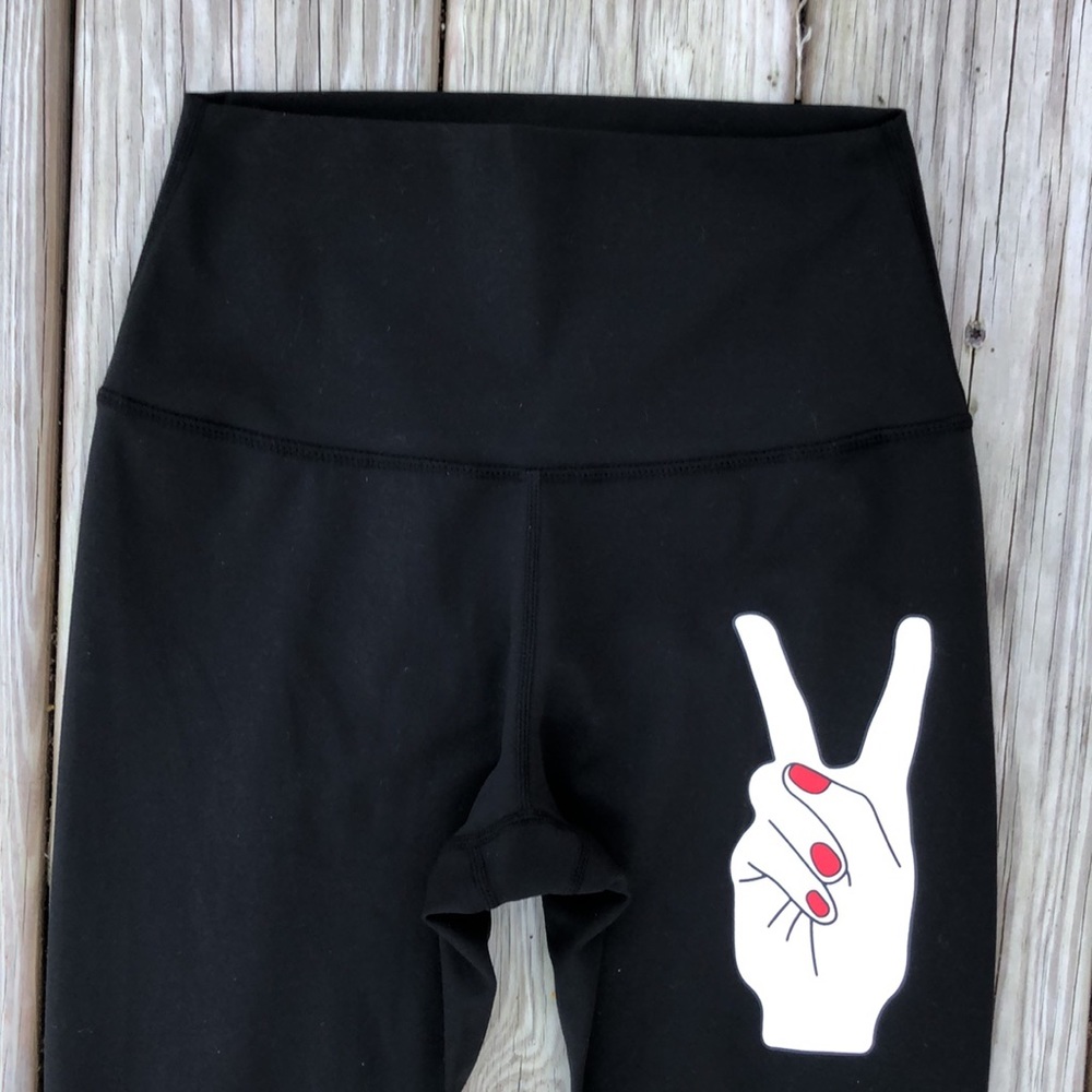 NWOT! - NIKKIb PEACE & LOVE High-Rise Yoga Leggings - Picture 4 of 10